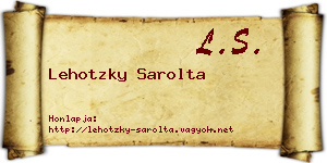 Lehotzky Sarolta névjegykártya
