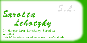 sarolta lehotzky business card